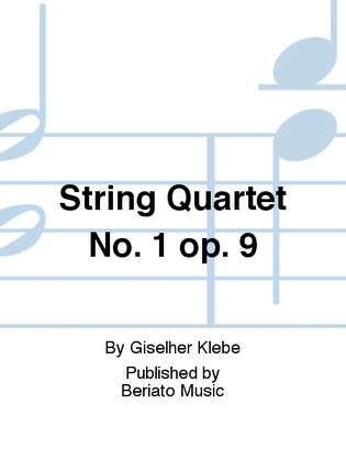 String Quartet No. 1 op. 9