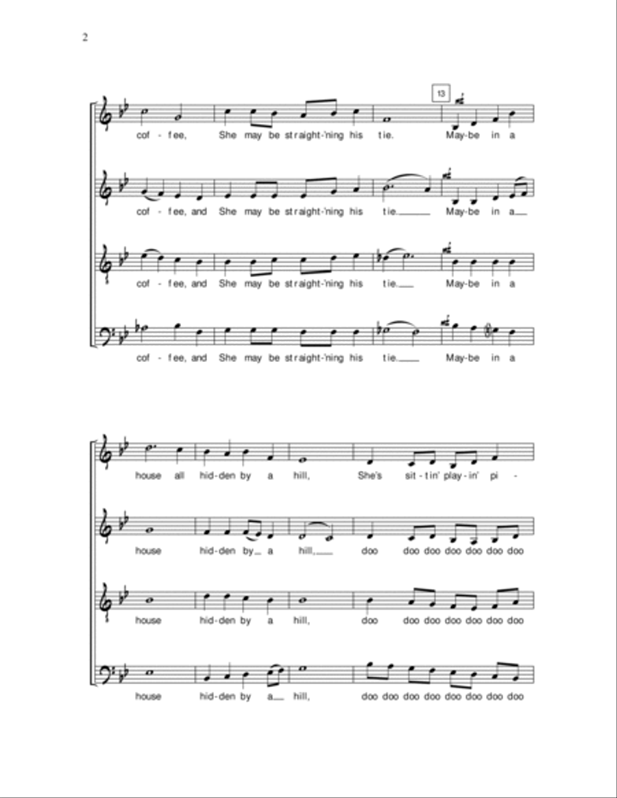 Maybe (from Annie) (arr. Deke Sharon) 4-Part scores gallery preview page 2