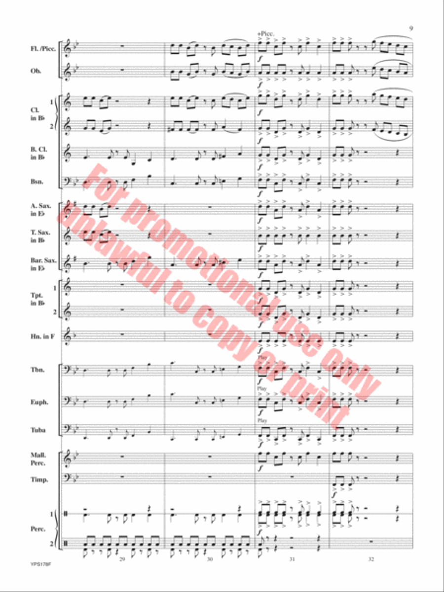 Cinco de Corazones Concert Band scores gallery preview page 10