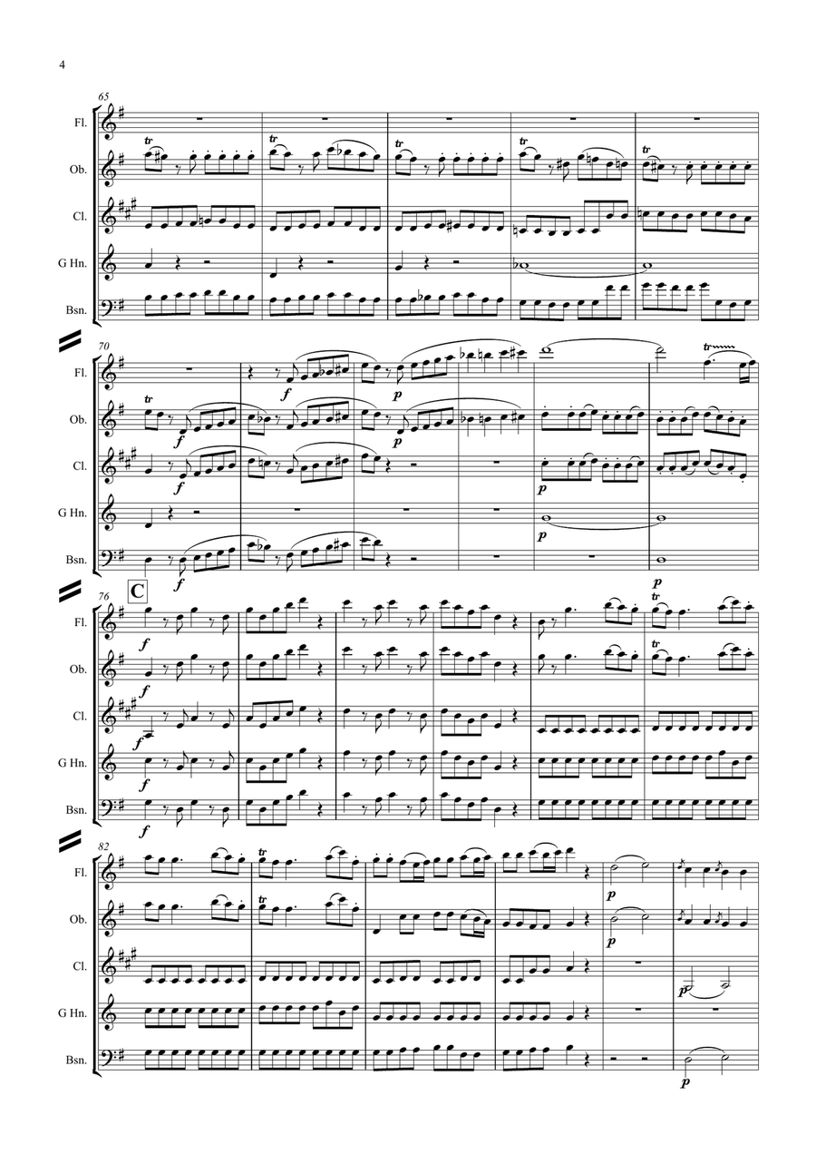 Mozart: Serenade No.13 in G "Eine Kleine Nachtmusik" K.525 Mvt.I Allegro - wind quintet image number null