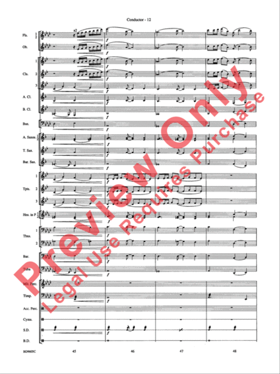 Tower Hill Overture Concert Band scores gallery preview page 15