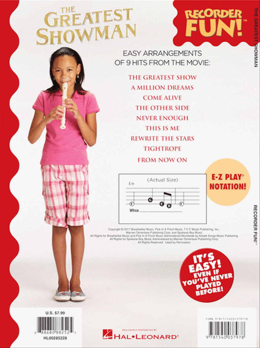 The Greatest Showman – Recorder Fun! Recorder scores gallery preview page 6