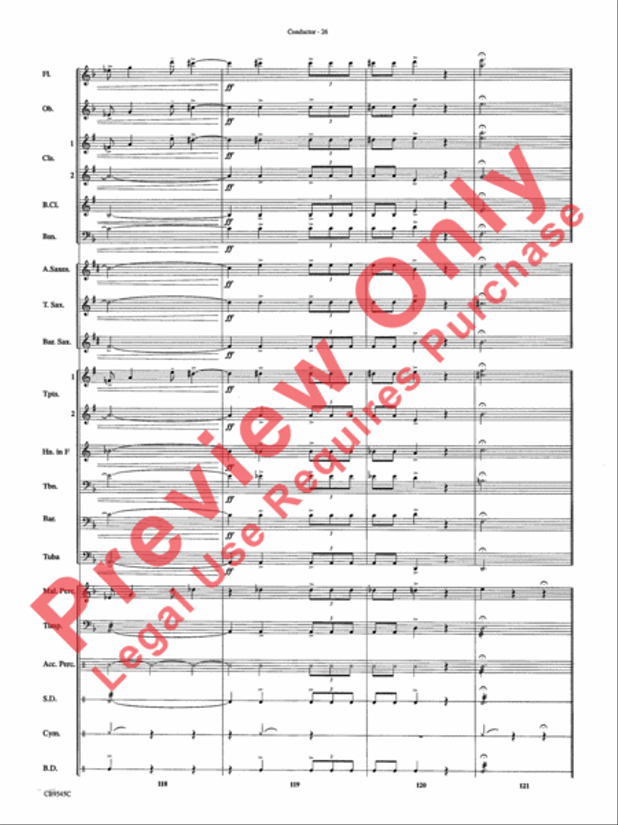 James Bond Returns Concert Band scores gallery preview page 29