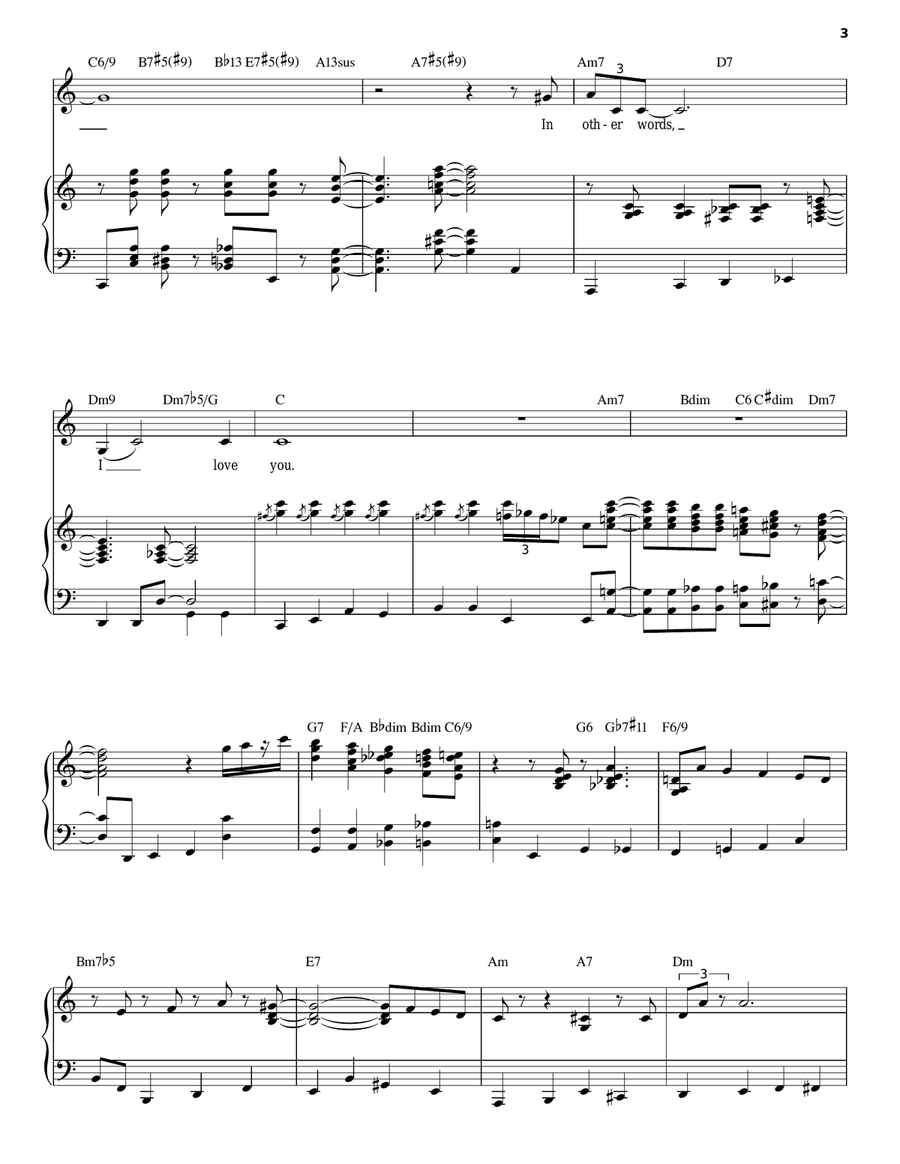 Fly Me To The Moon (In Other Words) Piano, Vocal scores gallery preview page 3