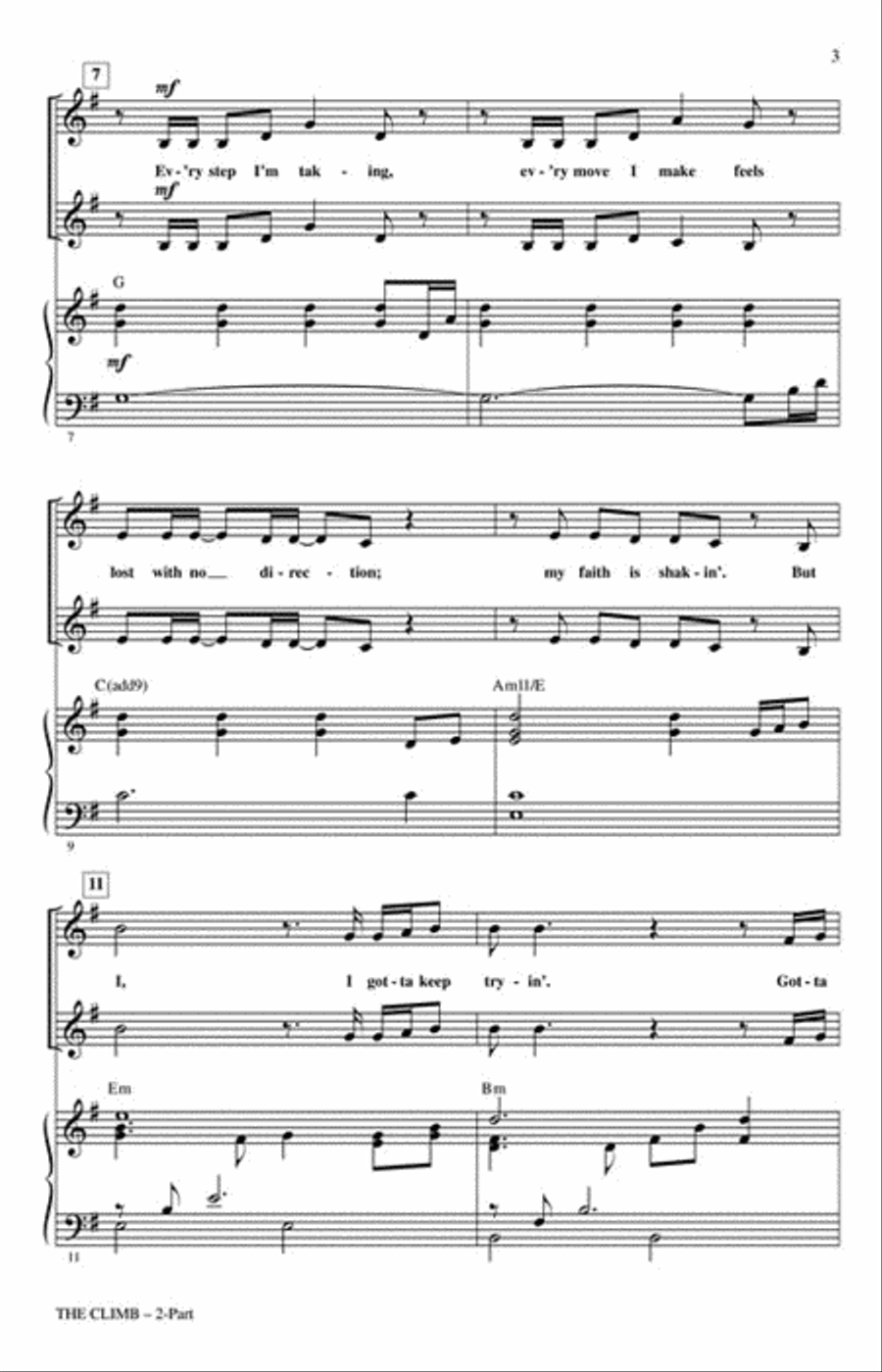 The Climb 2-Part scores gallery preview page 3