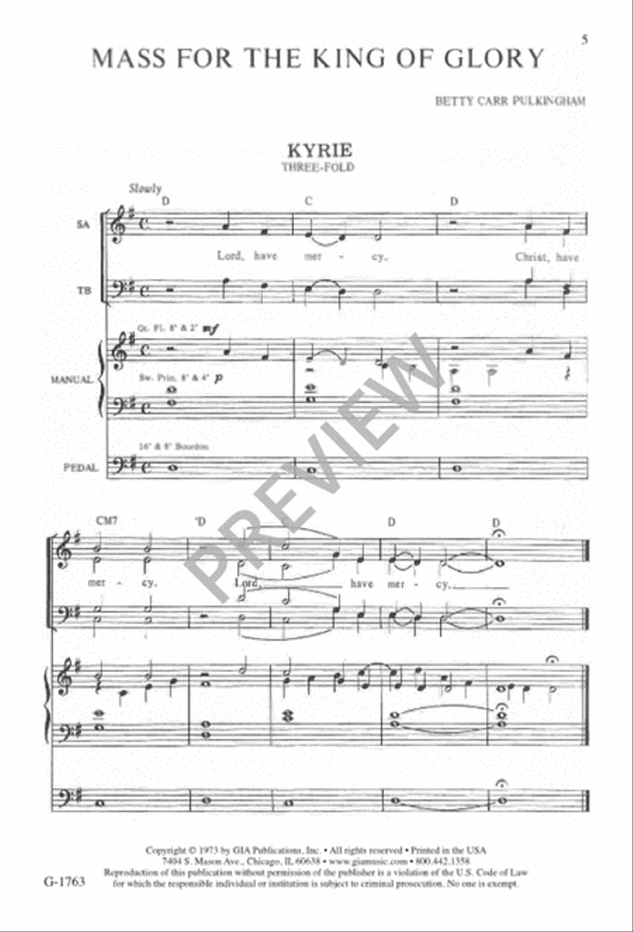 Mass for the King of Glory 4-Part scores gallery preview page 7