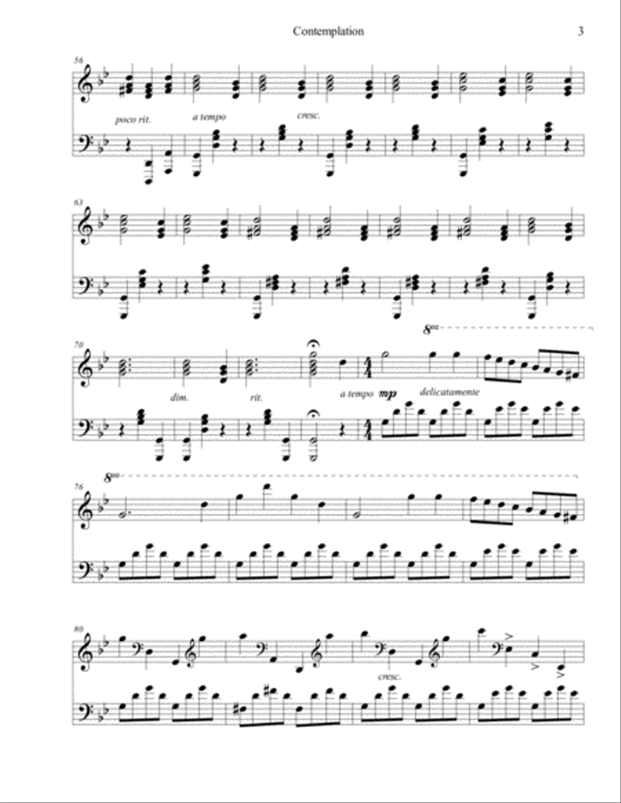 Contemplation Contemplation Piano Solo scores gallery preview page 3