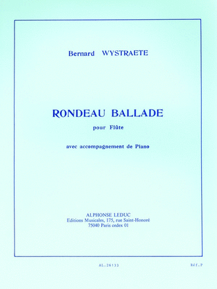 Book cover for Rondeau Ballade (flute And Piano)