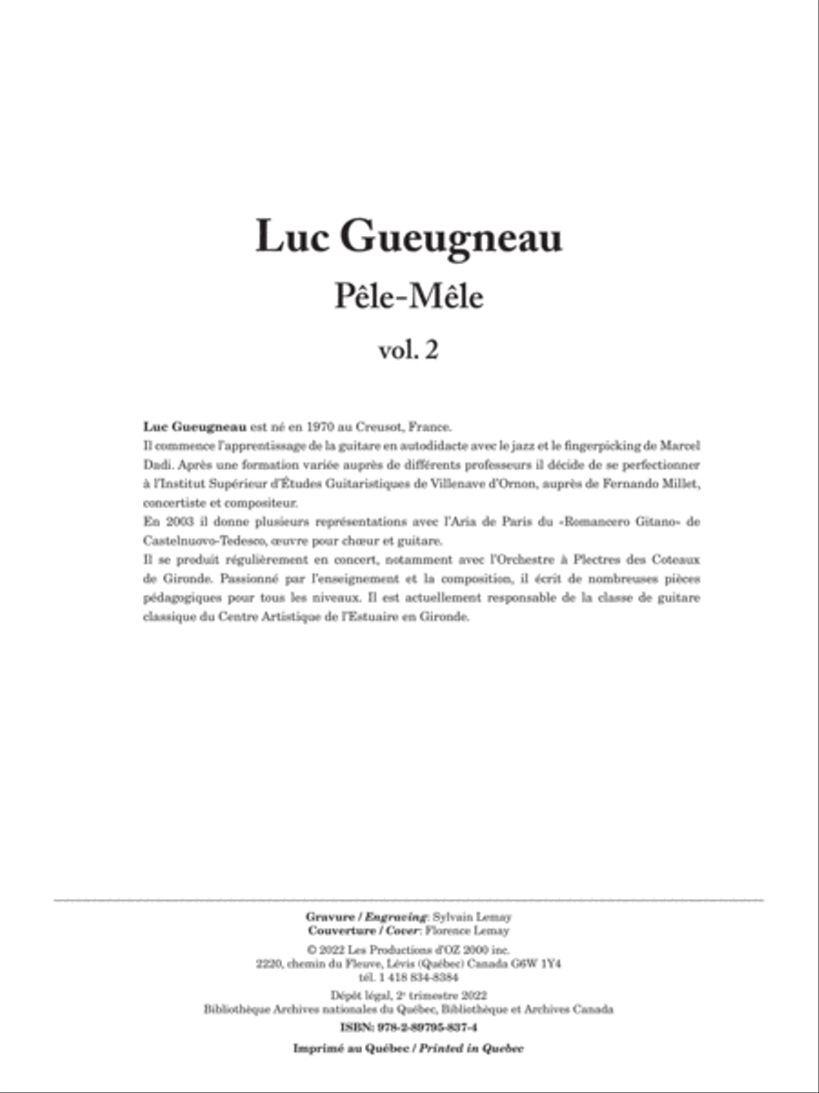 Pêle-Mêle, vol. 2 Classical Guitar scores gallery preview page 2
