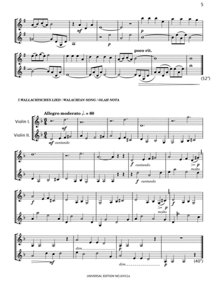 Béla Bartók - 44 Duos for Two Violins, Sz.98, BB 104 - No.1-25 Original image number null
