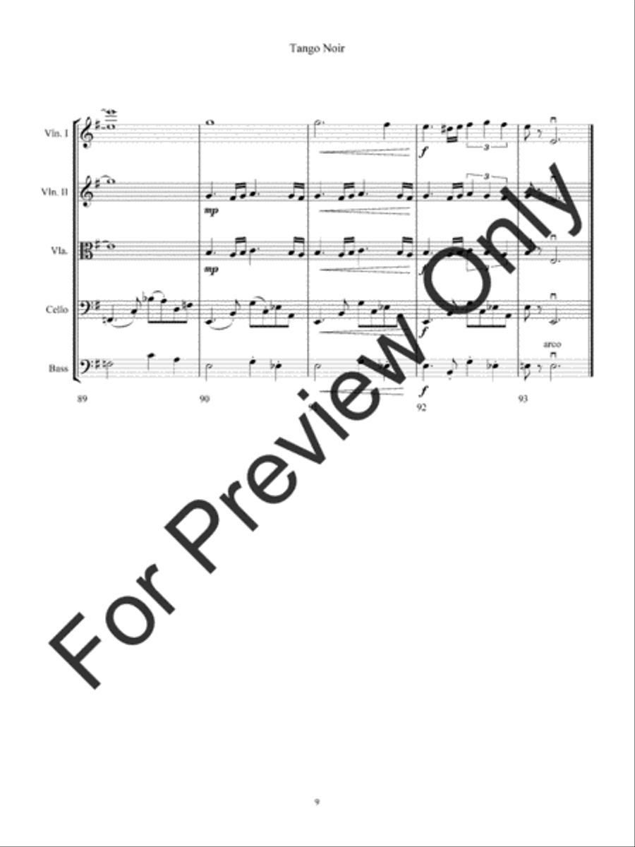 Tango Noir (Score) String Orchestra scores gallery preview page 12
