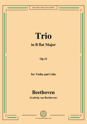 Book cover for Beethoven-Trio in B flat Major,Op.11,for Violin and Cello
