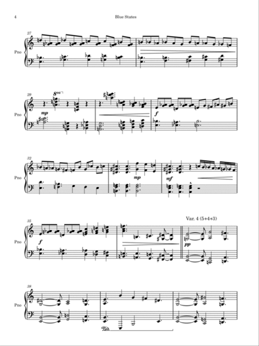 Blue States Piano Solo scores gallery preview page 4