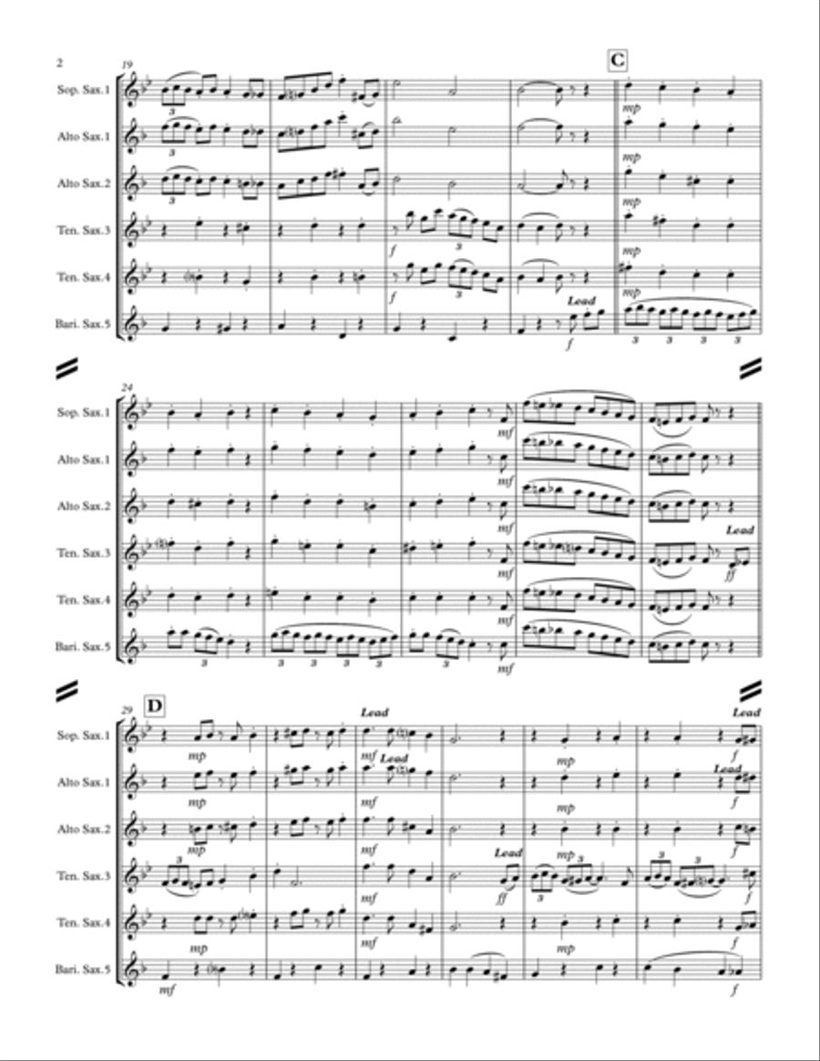 It's Beginning To Look Like Christmas Saxophone Quintet scores gallery preview page 3