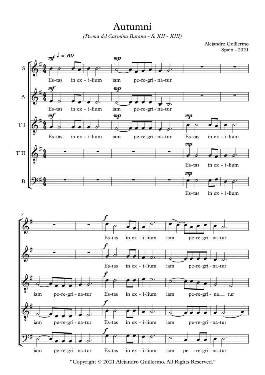 Autumni A Cappella scores gallery preview page 1