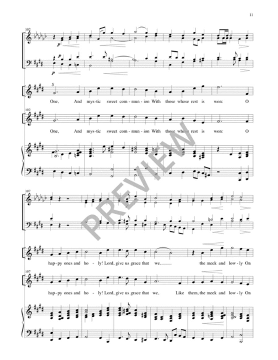 The Church’s One Foundation - Full Score and Parts Trombone scores gallery preview page 12
