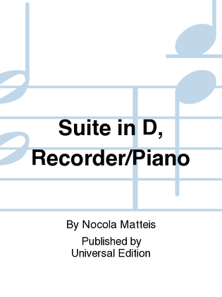 Book cover for Suite In D, Recorder/Pf