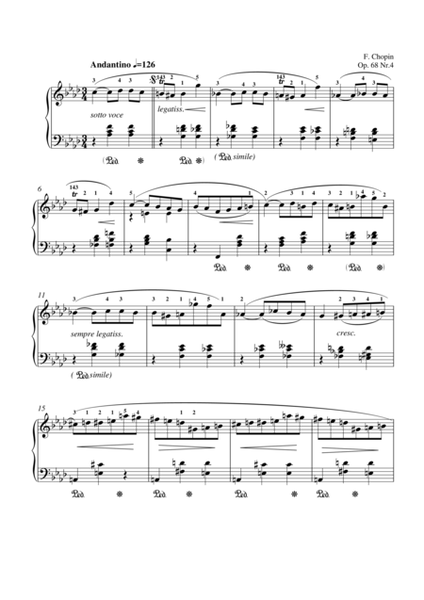 Mazurka in F minor Op.68 No.4