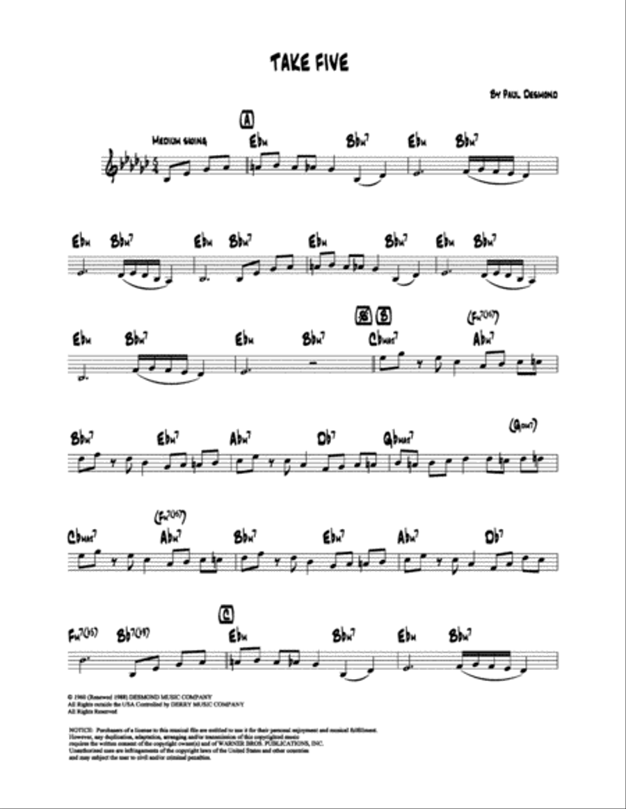 Take Five School and Community scores gallery preview page 1