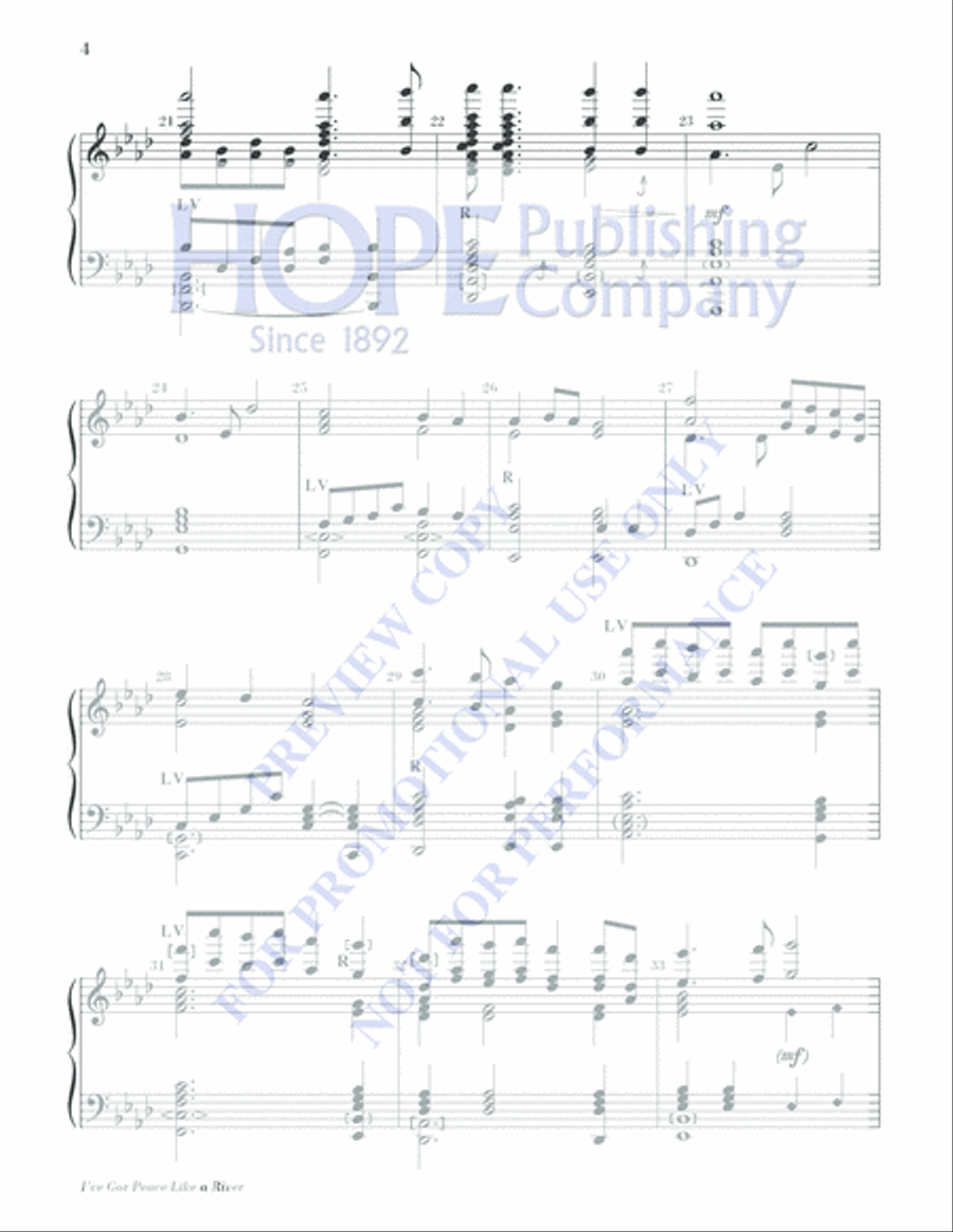 I've Got Peace Like A River 5-Octaves scores gallery preview page 4
