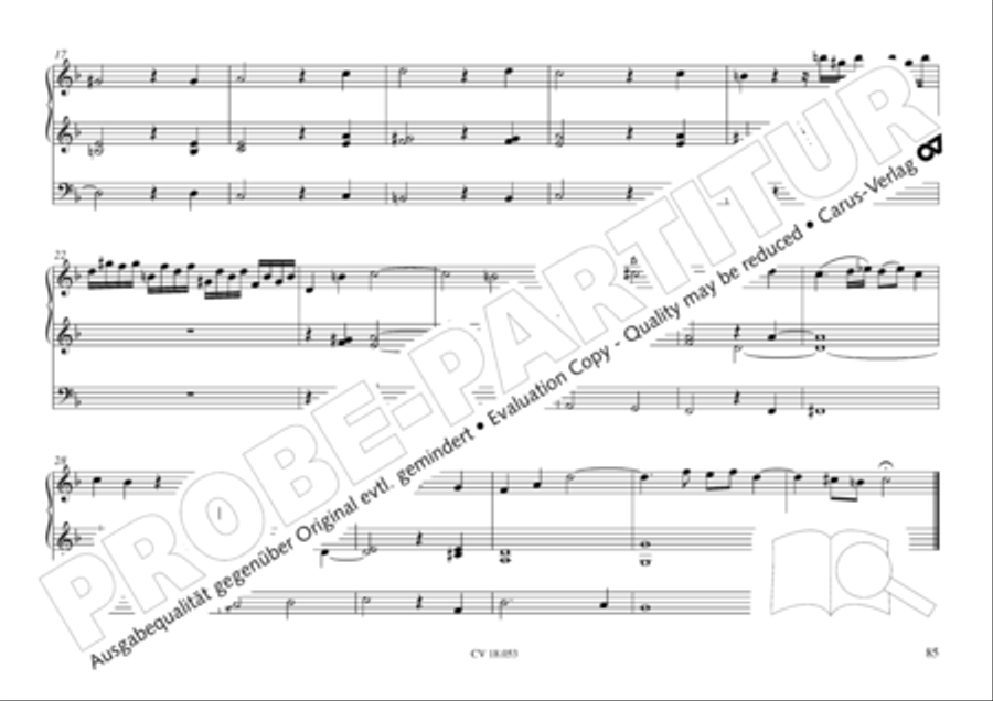 Das Husumer Orgelbuch von 1758 Organ Solo scores gallery preview page 86