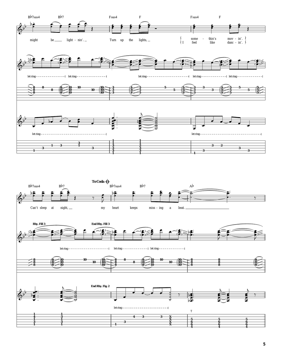 Baby Somethin's Happenin' Acoustic Guitar scores gallery preview page 5