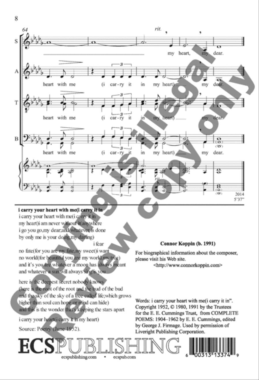 i carry your heart Divisi scores gallery preview page 8