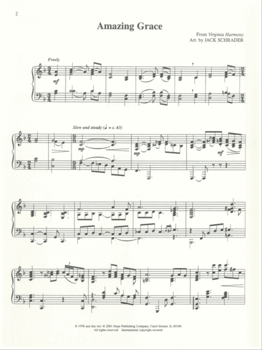 Amazing Grace Amazing Grace Piano Solo scores gallery preview page 22