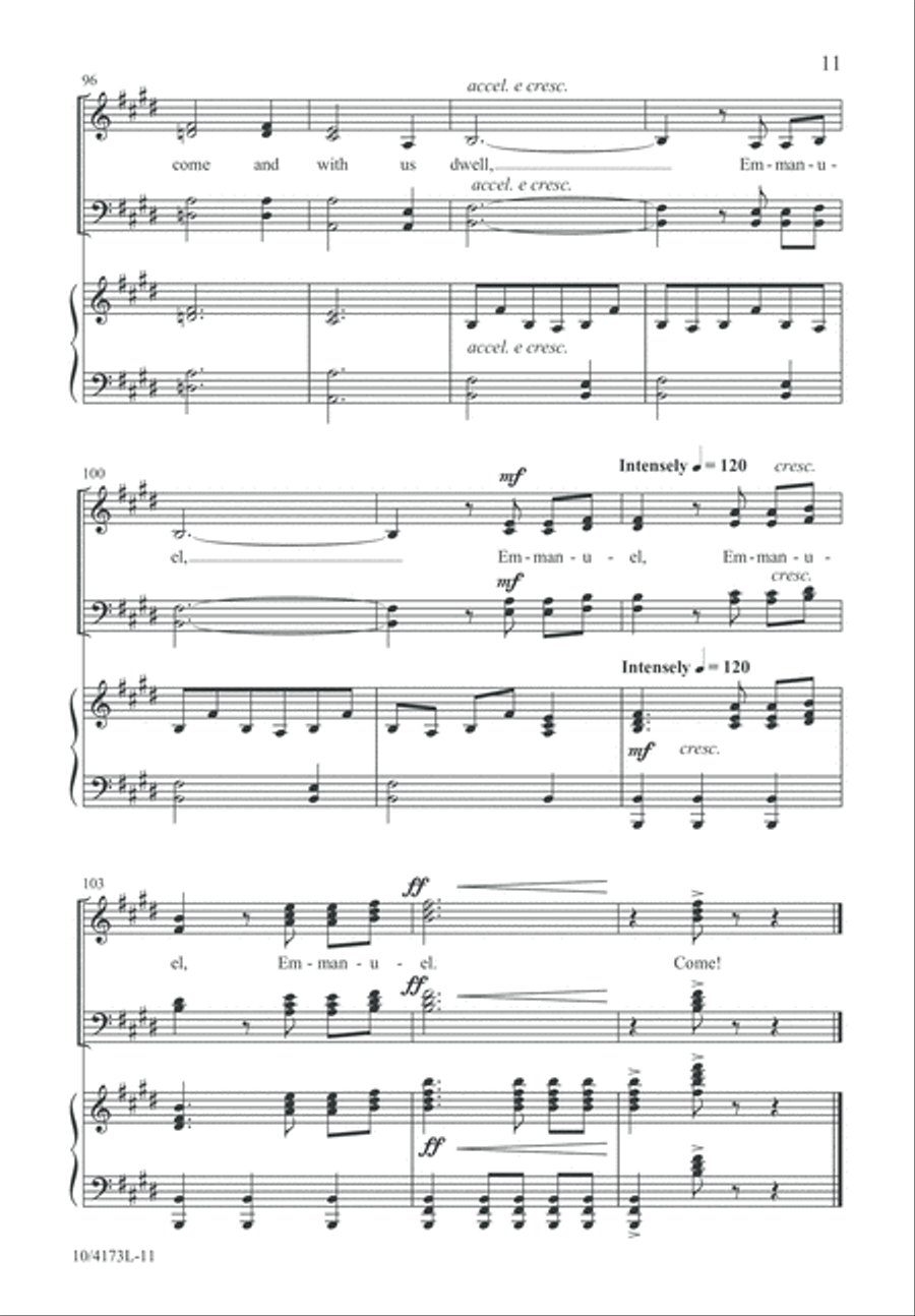Come, Emmanuel! Come, Emmanuel! 4-Part scores gallery preview page 12