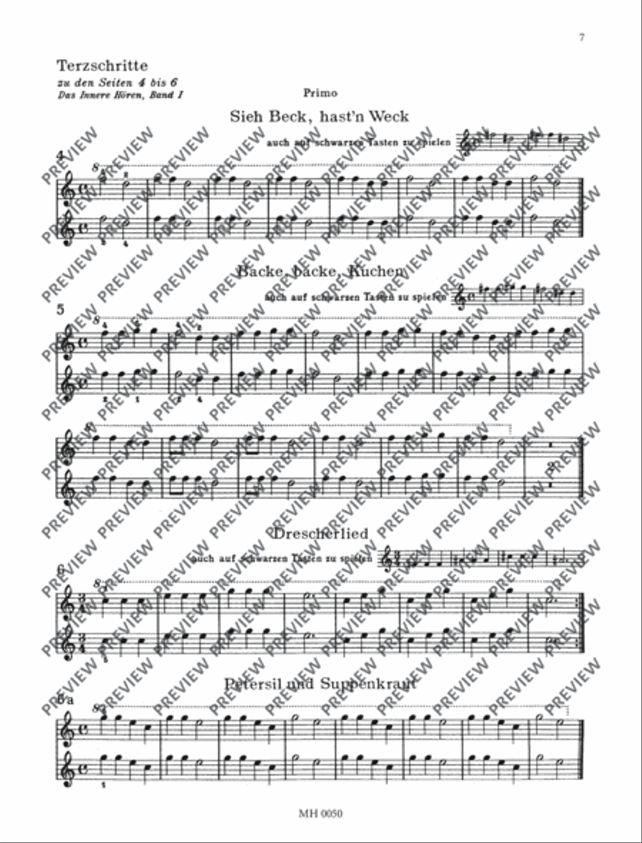 Das innere Hören Piano Solo scores gallery preview page 8