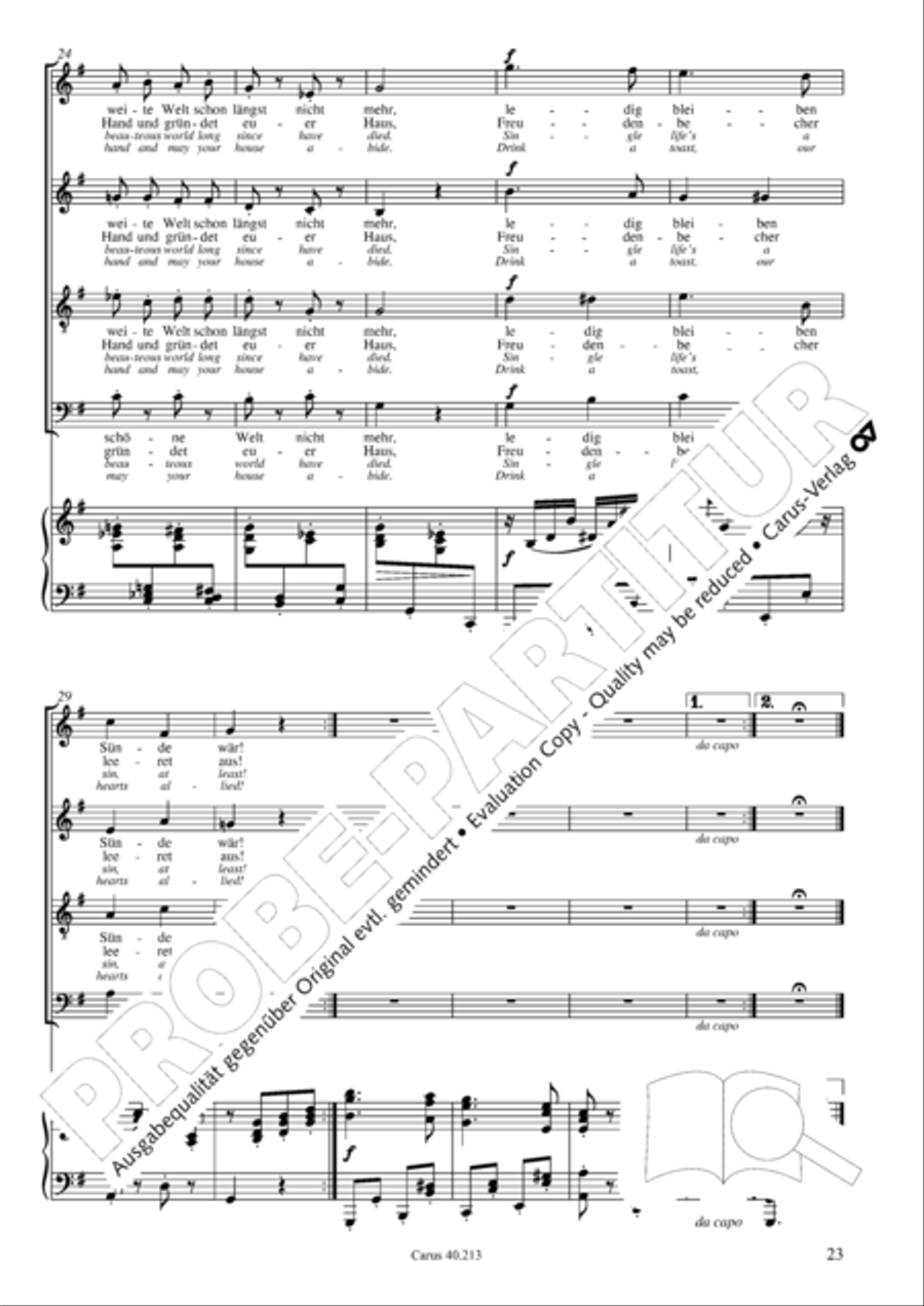 Zigeunerlieder op. 103 Choir scores gallery preview page 24