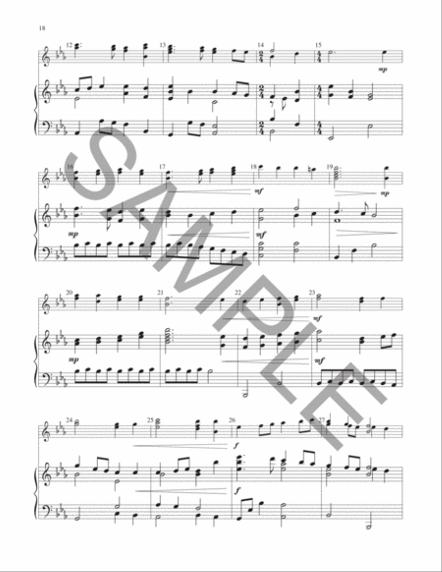 Four by Four Easter: Easter Hymns for Piano and Four Ringers Handbell Choir scores gallery preview page 10