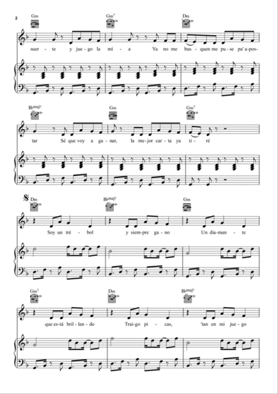 Dale Play Dale Play Piano, Vocal, Guitar scores gallery preview page 2