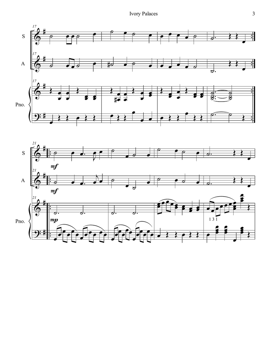 Ivory Palaces Piano scores gallery preview page 3