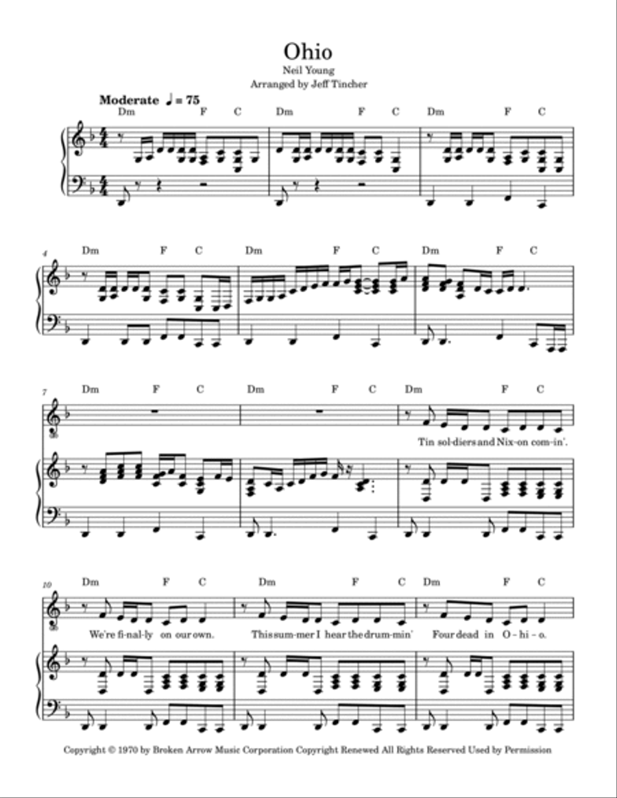 Ohio Piano, Vocal, Guitar scores gallery preview page 2