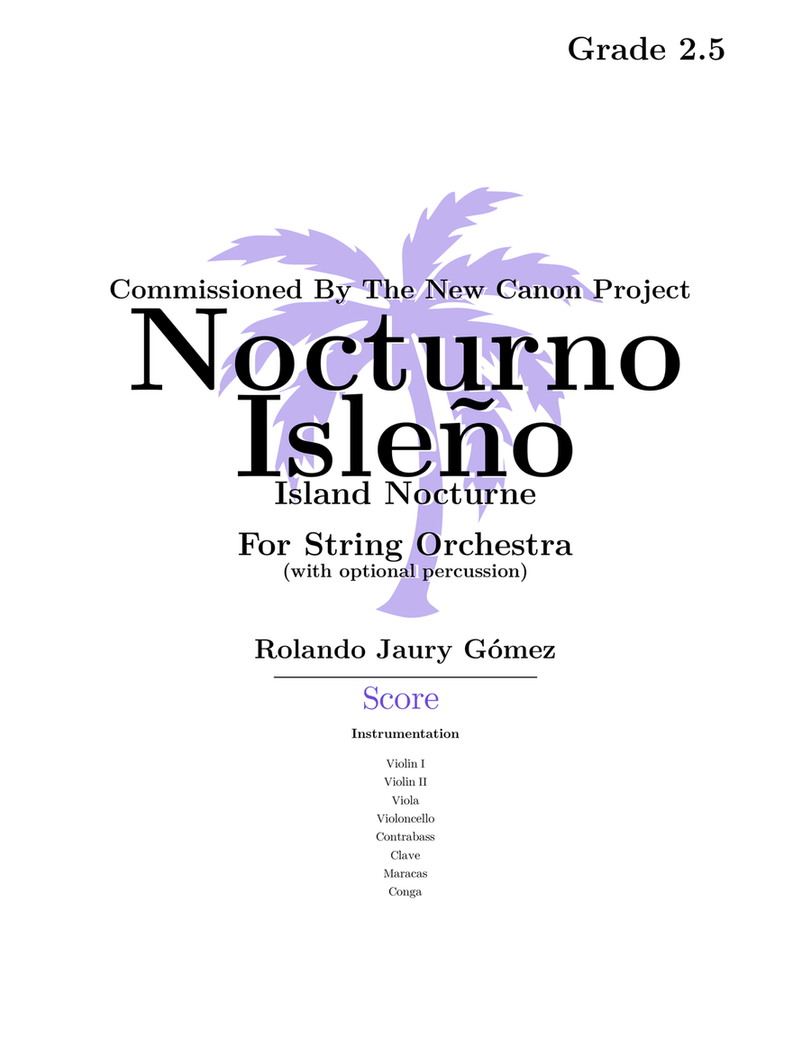 Nocturno Isleño (Island Nocturne) String Orchestra scores gallery preview page 2
