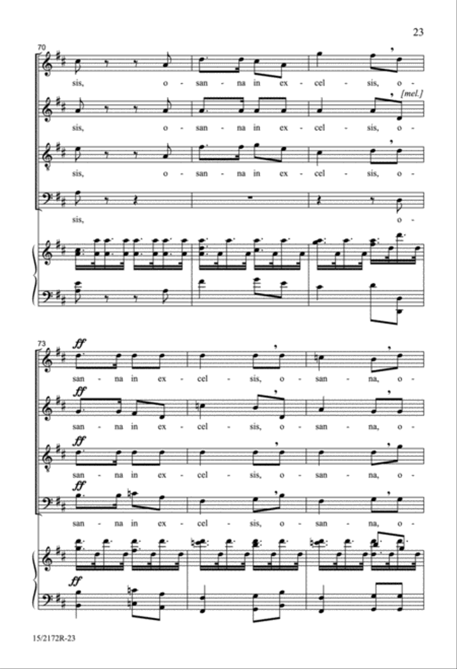 Kyrie, Benedictus and Osanna 4-Part scores gallery preview page 23