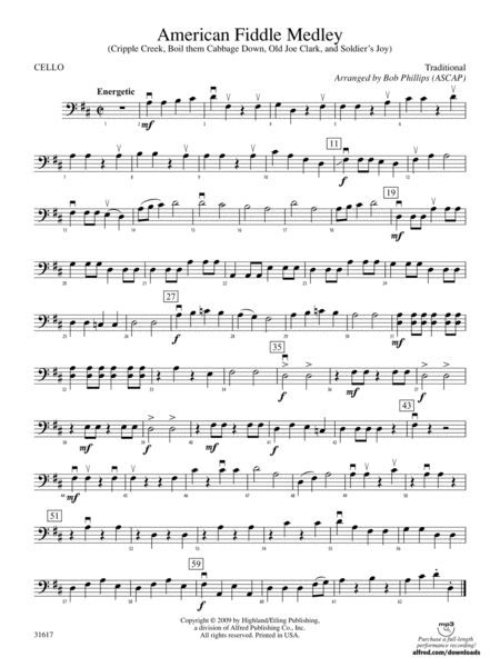 American Fiddle Medley: Cello