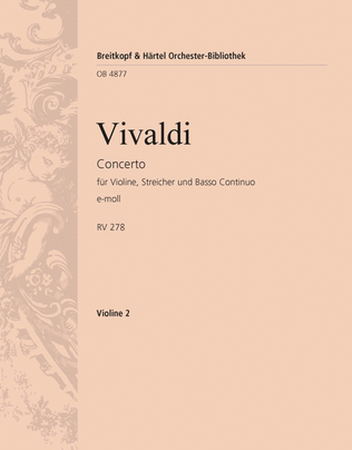 Concerto in E minor RV 275