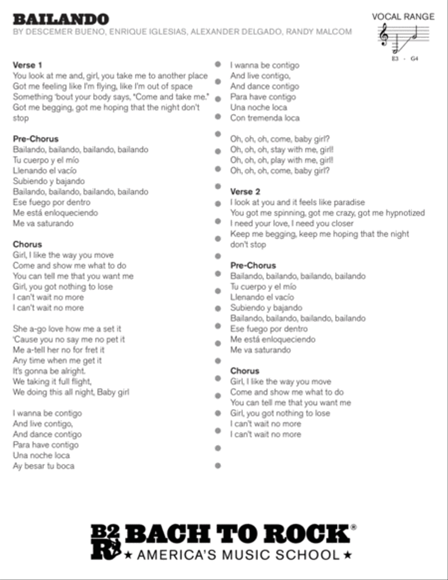 Bailando Bass Guitar scores gallery preview page 2