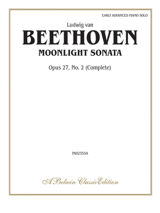 Book cover for Moonlight Sonata, Op. 27, No. 2 (Complete)