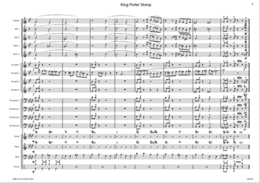 King Porter Stomp Big Band scores gallery preview page 4
