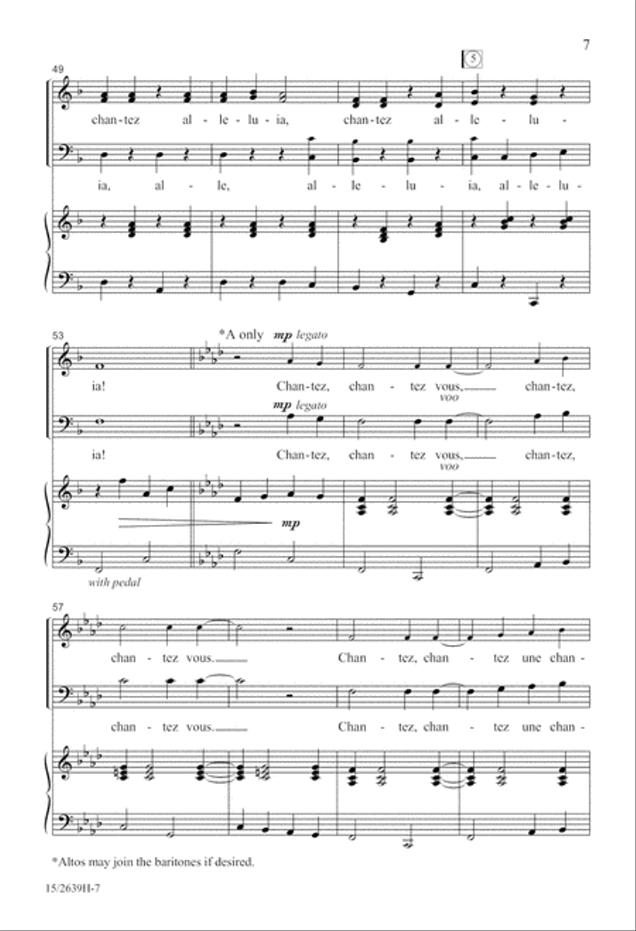 Chantez Alleluia! 3-Part scores gallery preview page 8