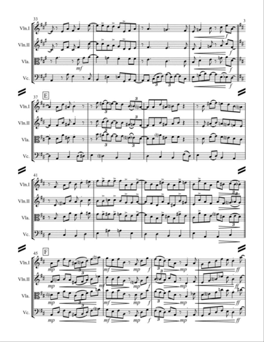 Santa Baby String Quartet scores gallery preview page 4
