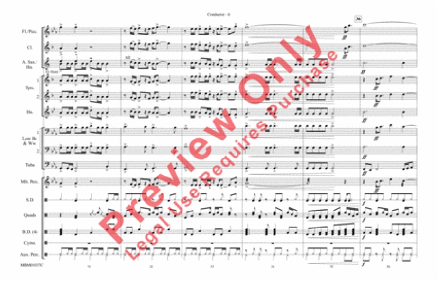 Gonna Fly Now (Theme from Rocky) Marching Band scores gallery preview page 7