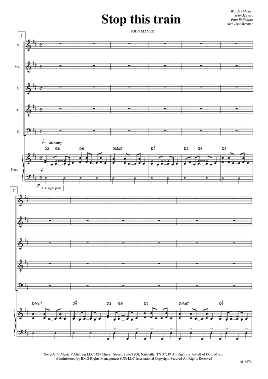 Stop This Train 4-Part scores gallery preview page 1