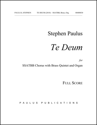 Book cover for Te Deum (2010)