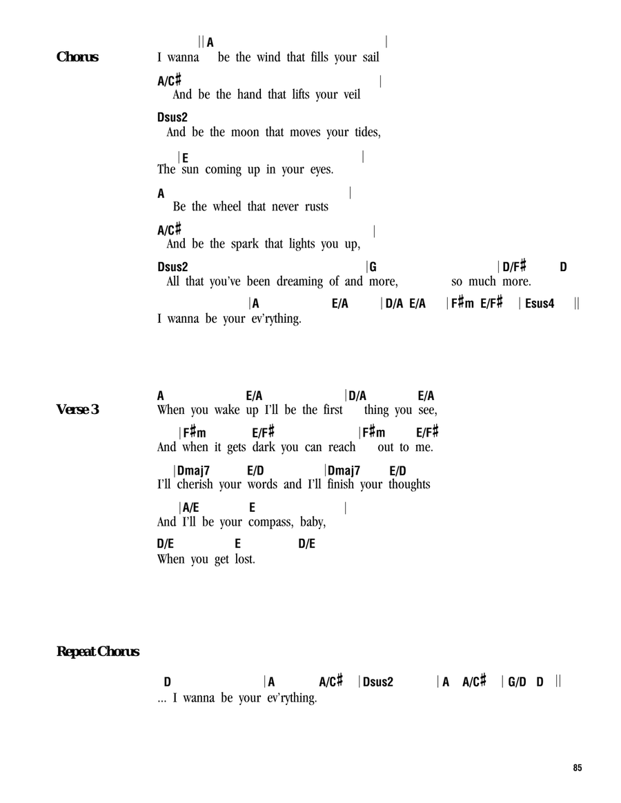 Your Everything (I Want To Be Your Everything) Acoustic Guitar scores gallery preview page 2