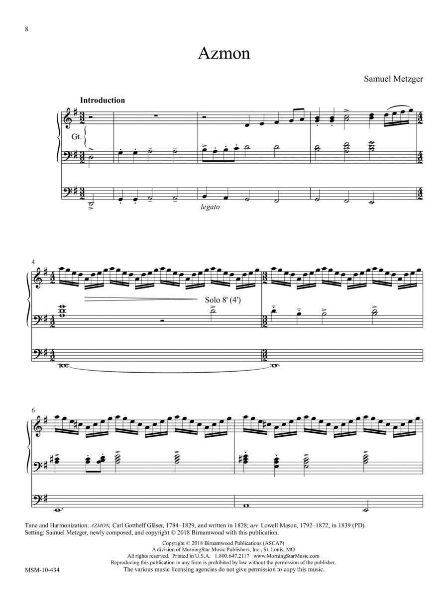 Azmon Organ scores gallery preview page 1