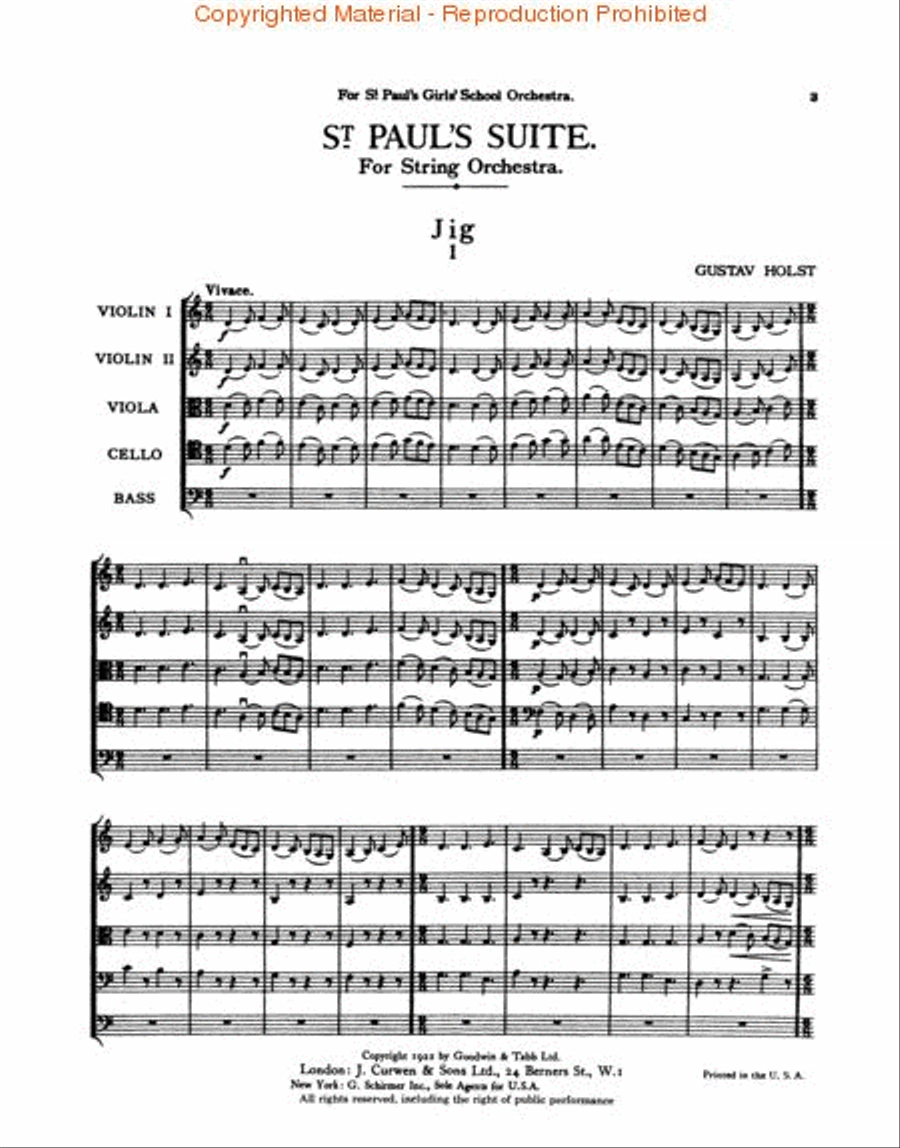 St. Paul's Suite Orchestra scores gallery preview page 2